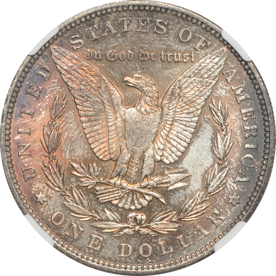 1887 NGC MS-65, 1892 NGC MS-61, and an 1899 PCGS XF-45