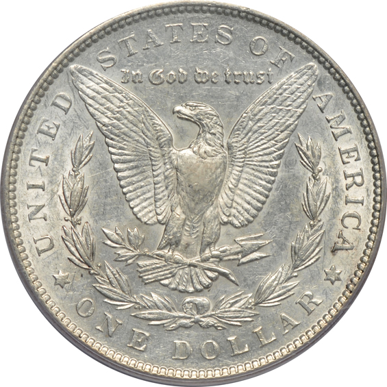 1887 NGC MS-65, 1892 NGC MS-61, and an 1899 PCGS XF-45