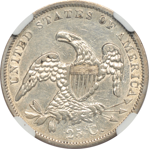 A Mercury dime, a Bust quarter, two Liberty Seated quarters, and three Franklin half-dollars