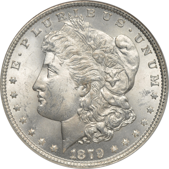 Six Morgan silver dollars certified by NGC