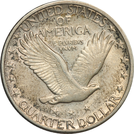 Group of Barber, Standing Liberty, and Washington quarters