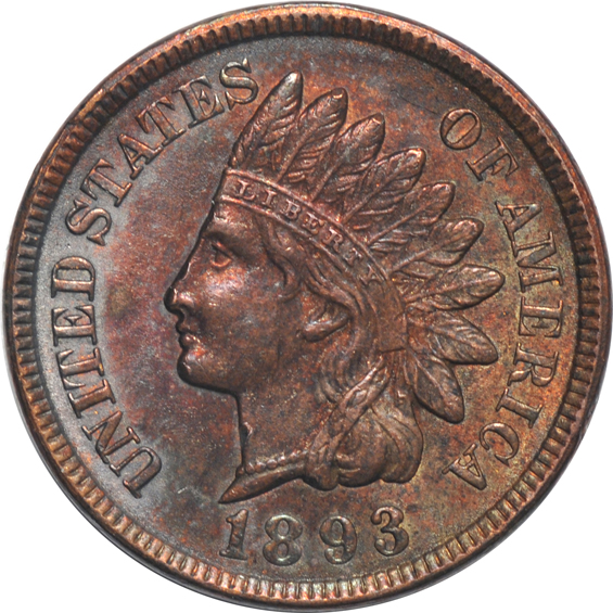 Sixty Indian cents and twenty-two Lincoln cents