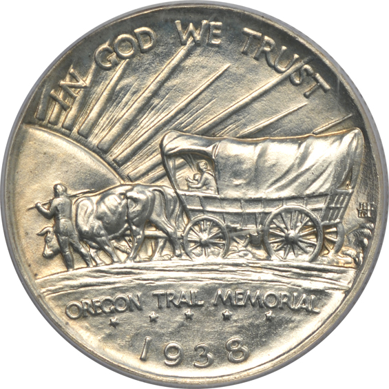 1938-D and 1939-D Oregon, both PCGS MS-64 (green label)