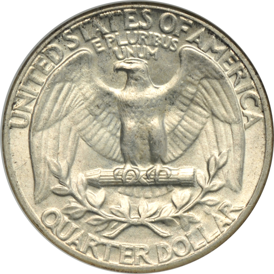 Seven Washington quarter varieties certified by ANACS, including a Superbird