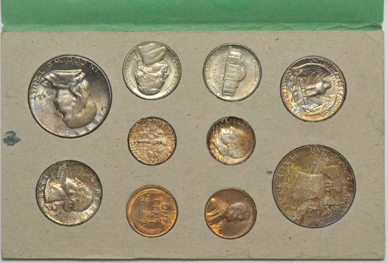 Two 1956 and three 1958 Mint Sets