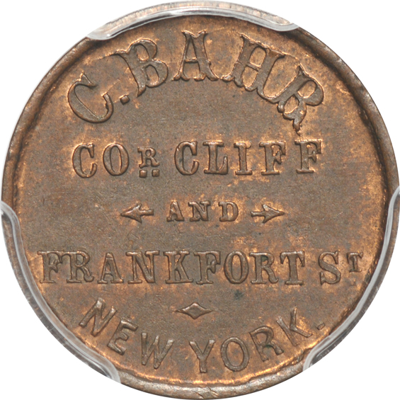 Three New York Store Card tokens certified by PCGS