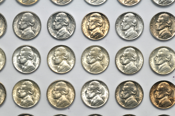 Collections of mostly UNC Jefferson nickels