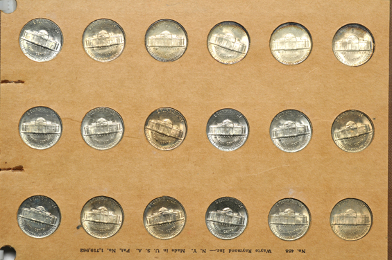 Collections of mostly UNC Jefferson nickels