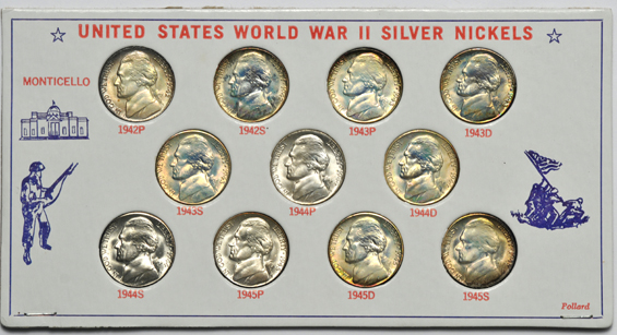 Collections of mostly UNC Jefferson nickels