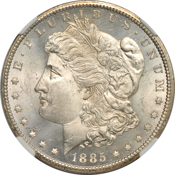 1880-CC MS-63 and 1885-CC MS-64, both NGC
