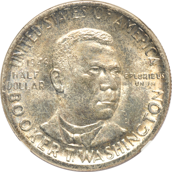 1946 Iowa, plus 1946, 1951-D, and 1951-S Booker T. Washington, all NGC MS-66