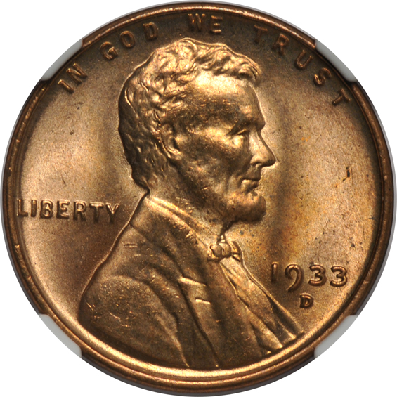 1932, 1933, and 1933-D, NGC MS-66 RD