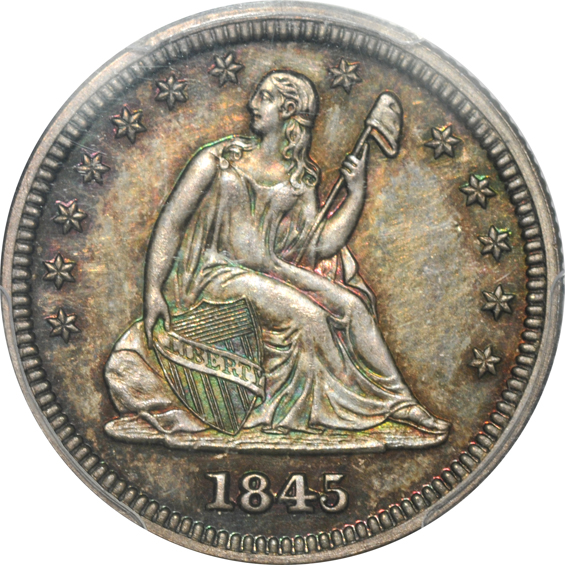 1845 Briggs 5-E PCGS PR-64+ CAC