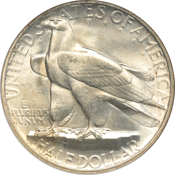 Four silver commemorative half-dollars certified MS-65