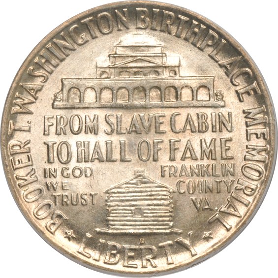 Six Booker T. Washington and two Washington Carver silver commemorative half-dollars, all certified
