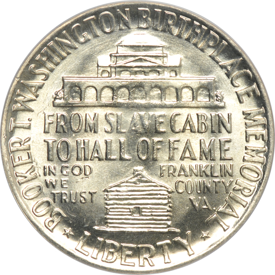 Six Booker T. Washington and two Washington Carver silver commemorative half-dollars, all certified