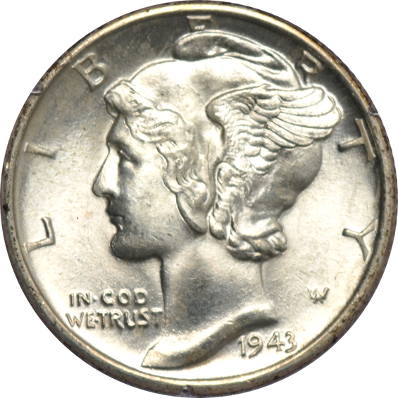 Ten US type coins in PCGS rattler holders