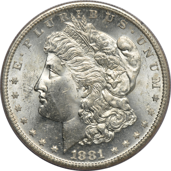 Ten US type coins in PCGS rattler holders