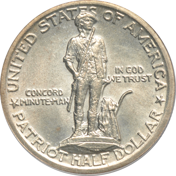 Seven silver commemorative half-dollars certified MS-64