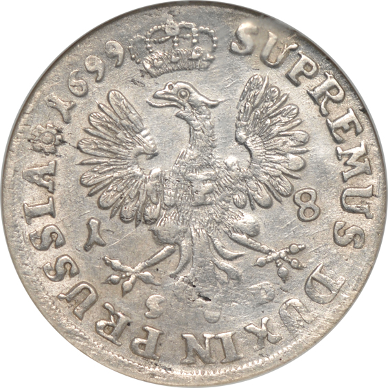 Germany - 1699-SD Brandenburg 18 Groschen - NGC AU-55