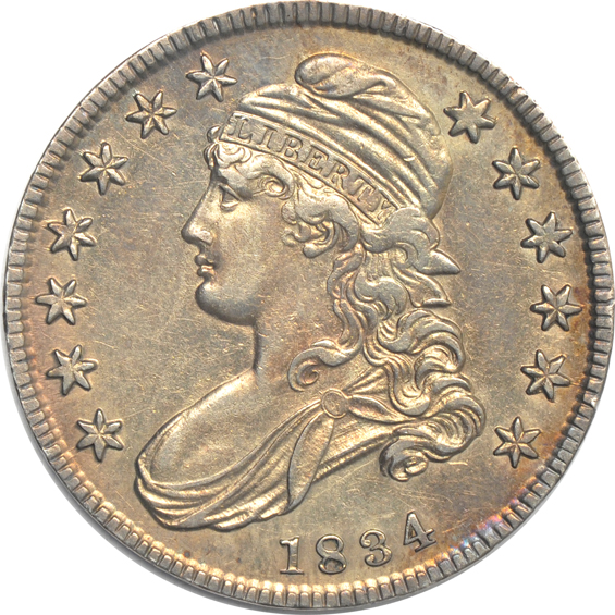 Eight Bust half-dollars