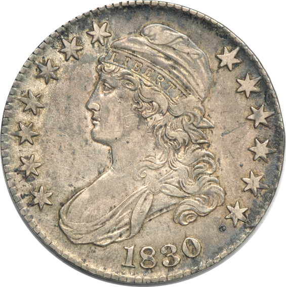 Eight Bust half-dollars