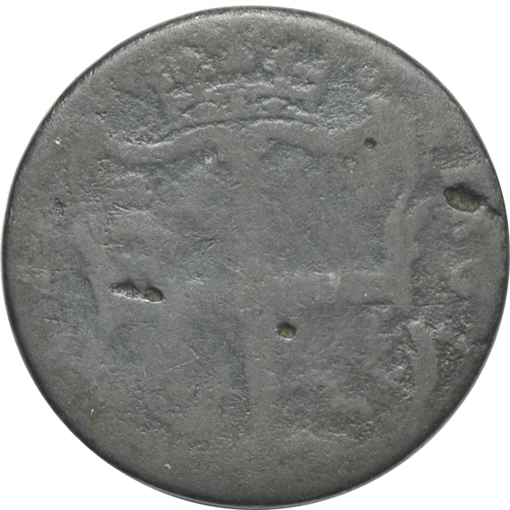 Five colonial coins, as described