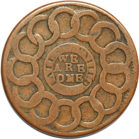 Eighteen colonial coins