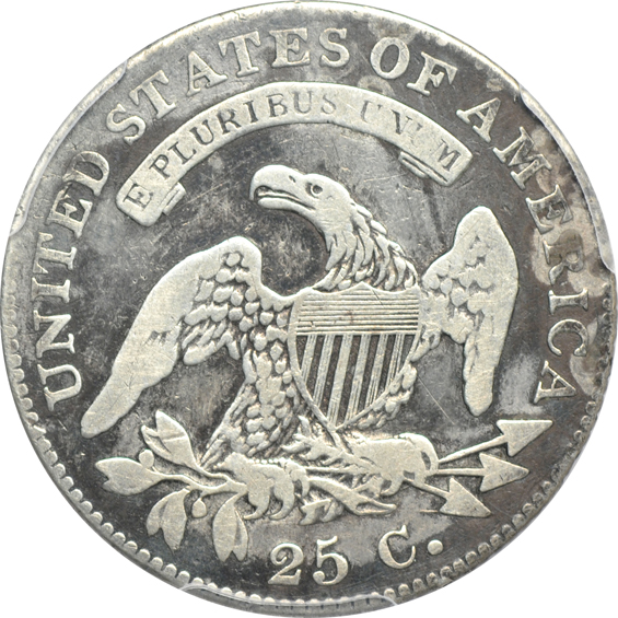 1824/2 B-1 PCGS F details/cleaned