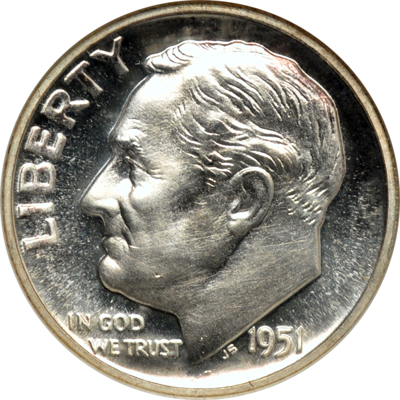 Must See group of thirty-one certified Proof Roosevelt dimes