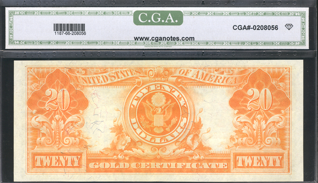 1922 $20 Fr# 1187 - CGA GemCU-66/Original Paper Quality