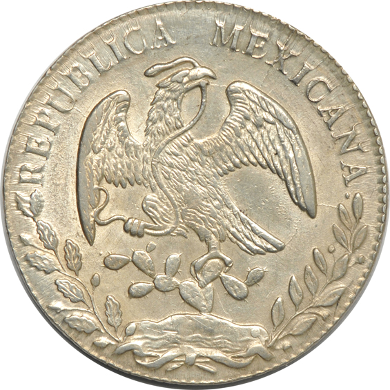 Mexico -1877-CaAv 8 reales, and an 1877-CaEA 8 reales