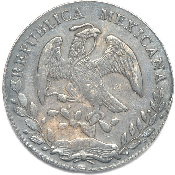 Mexico -1877-CaAv 8 reales, and an 1877-CaEA 8 reales