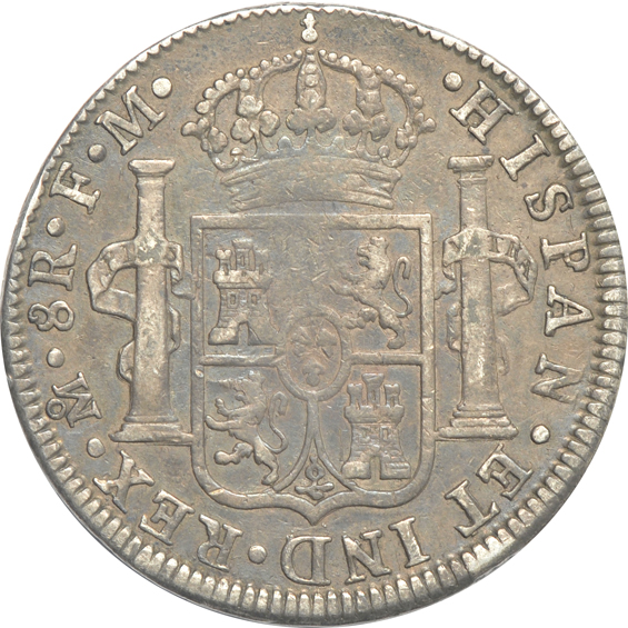 Mexico - 1744/3-MoMF, 1763/2 MoMF, and a 1793-MoFM 8 reales