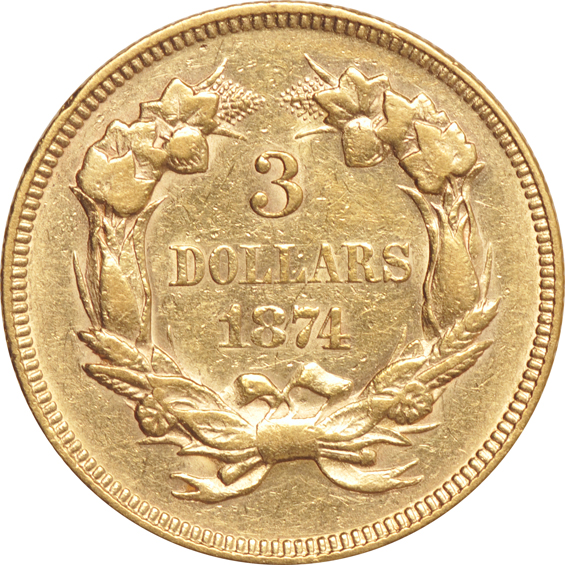 1855 VF, and an 1874 XF details/rim ding/cleaned/scratched