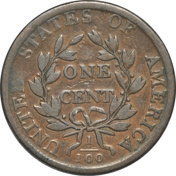 Collection of nine large cents
