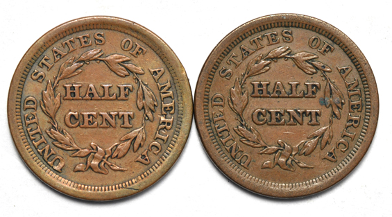 Eight Braided Hair half cents