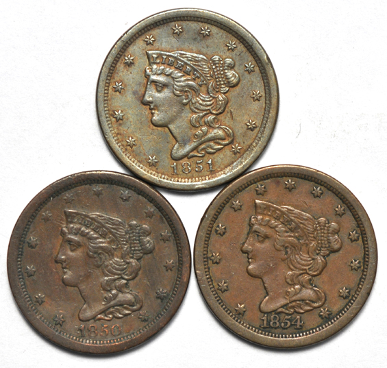 Eight Braided Hair half cents