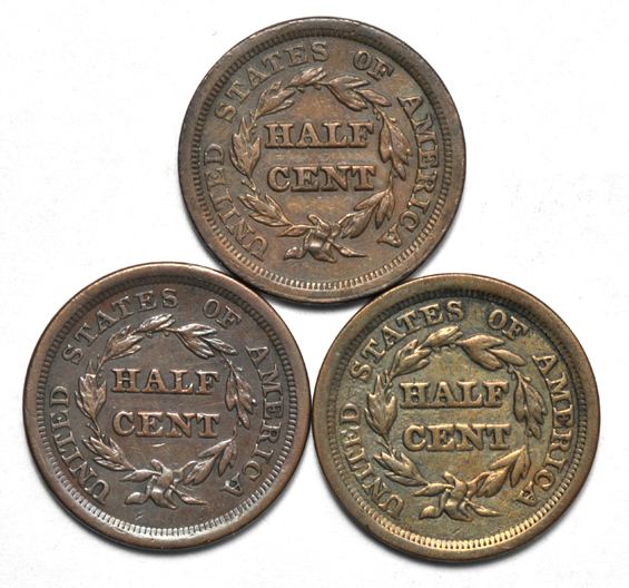 Eight Braided Hair half cents
