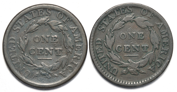 Seven Classic Head large cents