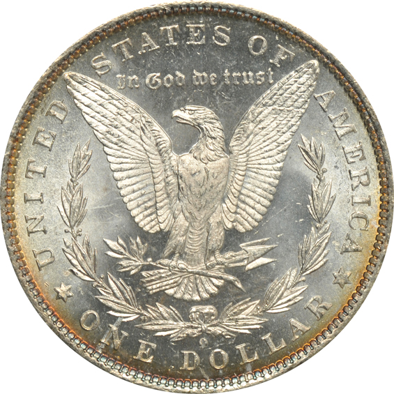 Four BU Morgan silver dollars - 1881-S, 1882-O, 1883-O and 1921