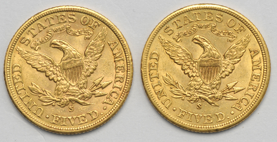 Two 1901-S, both AU