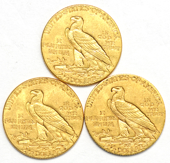 Seven Indian Head quarter eagles