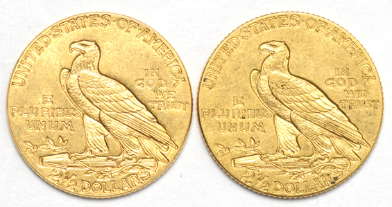 Seven Indian Head quarter eagles