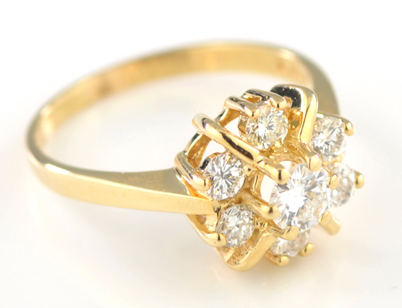 14K Yellow Gold Diamond Ring