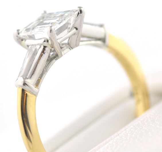 Cartier Diamond Engagement Ring with GIA 1.03 Carat Emerald Cut Diamond
