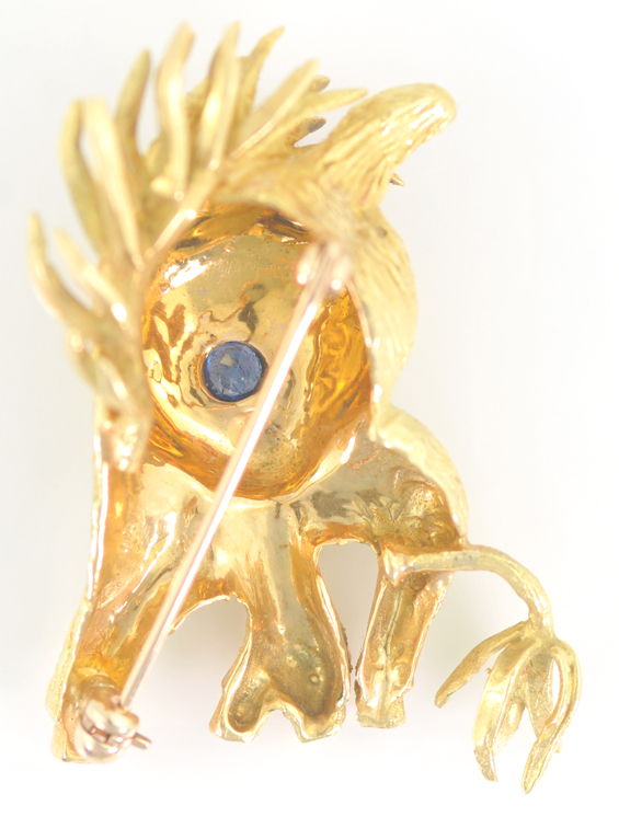 18K Yellow Gold Donkey Pin