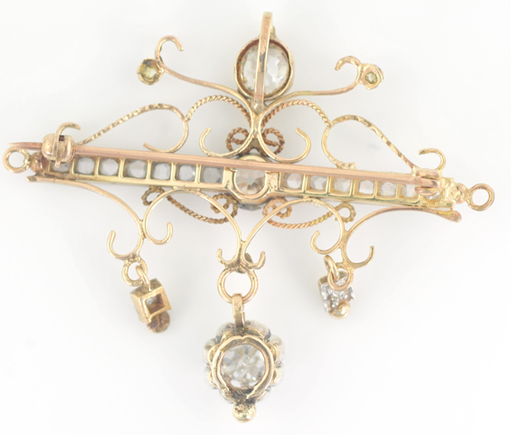 14K Yellow Gold Vintage Brooch