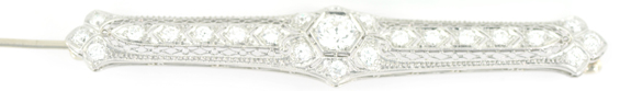 Platinum Diamond Bar Pin