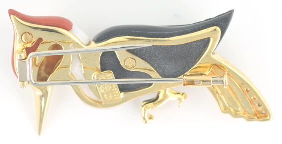 18K Bird Pin